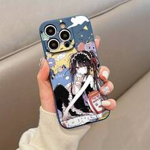 Funda de teléfono de niña de dibujos animados para iPhone 16, cubierta de teléfono móvil mate, carcasa gruesa y suave para 13MINI, hombres 11PRO, 15PLUS a prueba de golpes y caídas, XR única, 13PRO linda, 14 esmerilada, fundas de teléfono 16PLUS, 15 estéticas, 16PRO negras, 13PROMAX mujeres, XS azul, 14PLUS, TPU engrosado 11/14PRO/15PRO/12MINI/12PROMAX/XSMAX/15PROMAX/16PROMAX/16/11PROMAX/12PRO/13/12/14PROMAX - Negro - Ver 4