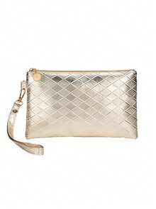 Fashionable Women's Clutch Bag, Retro Summer Beach Long Wallet, Phone Pouch, Home Storage Bag - Gold - View 7