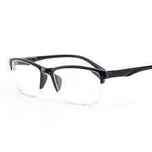 Gafas de Lectura de Media Montura Negras Simples para Hombres para Presbicia con Dioptrías +0.75+1.0+1.25+1.5+1.75+2.0+2.25+2.5+2.75+3.0+3.25+3.75 - negro - Ver 7