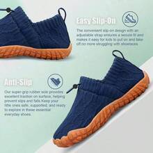 CLEANCOOL Zapatos de Agua para niños pequeños Zapatillas de Senderismo Antideslizantes al Aire Libre Athletic Zero Drop Minimalist Zapatillas Transpirables - Azul - Ver 5