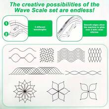 1 Piece Transparent Wave Sewing Ruler And Template, Soft Acrylic Edge Guide, Used For Precise Sewing, Quilting, And Home Sewing Machines, Very Suitable For Sewing Projects, Sewing Accessories - Clear - View 4