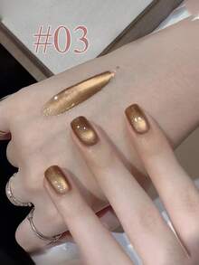 10ml Pure Lust Golden Light Heroine Cat Eye Gel Nail Polish 2025 New Whitening Ice Transparent Super Flash Nail Art Pink Translucent Cat Eye Nail Supplies Pink Nails Suitable For All Seasons - Multicolor - View 18