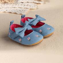 0-1岁女婴软底学步鞋，3-6个月、8-12个月公主鞋，春秋季 - 淺藍色 - 查看 9