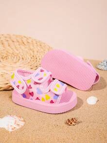 1双婴儿布凉鞋，卡通设计，可爱百搭，适合日常穿着、旅行、休闲、海滩等场合，柔软面料鞋面，贴合婴儿脚型，轻便速干。 - 彩色 - 查看 6