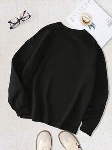 Groovy Rocking Around Classroom Teacher Tree Cake Sweatshirt - Black - View 3