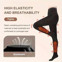 041 NEGRO Medias de Compresión de Grado para Mujeres y Opacas de Pierna Completa con Punta Cerrada, 80% Nylon/20% Spandex - Cintura Elástica Antideslizante y Soporte en la Entrepierna - Recomendadas para Varices y Embarazo - Negro - Ver 8