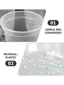 Orchid Seedling Round Pot, Transparent Orchid Container, Round Pot, Butterfly Orchid Transparent Plastic Pot Green Plant Pot Dendrobium Phalaenopsis Rose Cutting Planting Experimental Pot