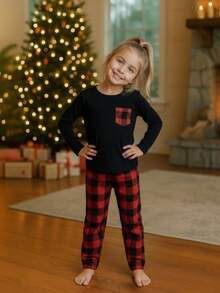 Young Girls Pajamas - Rojo y Negro - View 3