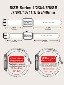 1 Dây đeo cổ tay mềm mại, thoáng khí, co giãn, thay thế cho 38mm 40mm 41mm 45mm 44mm 42mm 49mm, Dây đeo đồng hồ silicon thời trang, thông thường, tương thích với Apple Watch Ultra Series S10/SE/9/8/7/6/5/4/3/2/1 - Nhiều màu - Xem 6