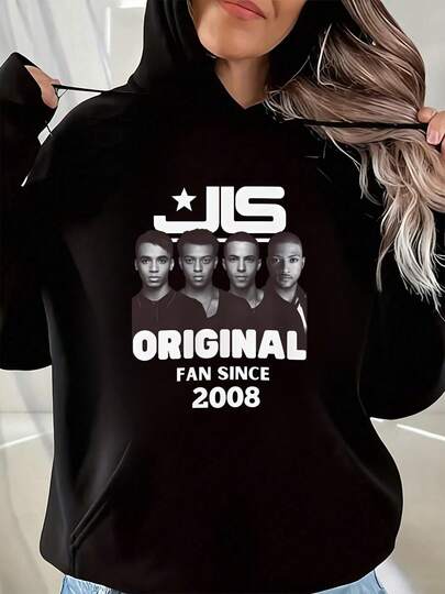 Jls Original Fan Since 2008 Hooded Sweatshirt Streetwear Fashion Homme Soft Unisex