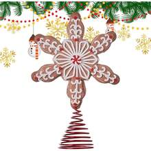 Adornos para Árbol de Navidad, Adorno Festivo de Madera para Árbol de Vacaciones, Diseño de Hombre de Jengibre con Función Decorativa, Accesorio para Árbol para Estanterías, Mesas de Comedor, Porches y Jardines, 4.53x4.53x1.18 Pulgadas - 1 - Ver 2