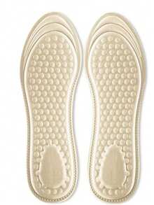 1 Pair Women's Soft, Breathable, Moisture-Wicking Insole Cushions For High Heels And Casual Shoes, Trimable, Suitable For All Seasons - Beige - View 6