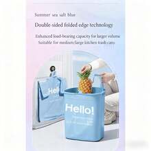 50pcs Garbage Bags, Printed Vest Plastic Bags, Thick & Tear-Resistant, Large Apron Style Plastic Bags, Multi-Purpose For Kitchen And Home - Multicolor - View 5