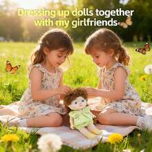 可爱乙烯基娃娃，时尚毛绒娃娃，适合女孩，带吊带裙，双马尾辫，乙烯基脸，可爱关节娃娃，时尚毛绒玩具，生日圣诞节礼物，收藏玩具 - 彩色 - 查看 5