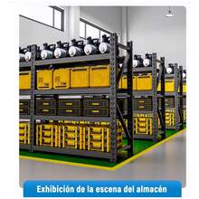 Estantes Acero Inoxidable Industrial Para Almacén 4 Niveles - Negro - Ver 5