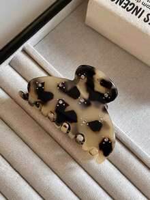 3pcs/Set Leopard Print Semicircle Hair Claws, Retro Minimalist Elegant Hair Accessories, Fashion Versatile Claw Clips For Daily, Casual, Date, Work Use Fashion Hair Clips Fall Winter For Vacation Outfits Woman