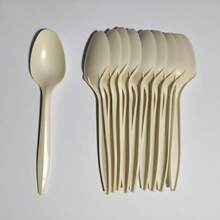 Blipack 100  Disposable Spoons Made With Cornstarch, 6 Inches, Compostable And Durable - Apricot - View 6