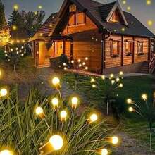 1pc/2pcs Solar Firefly Light, Outdoor Decorative Ball Light, Outdoor Gardening Solar Light, Suitable For Decorating Courtyards, Terraces, Gardens, Parties, Holidays, Christmas, Weddings, New Year, And Any Other Occasions.D Valentine's Day Celebrations, A Unique Gift For Women.