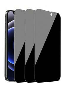3片装隐私保护全屏钢化玻璃屏幕保护膜，兼容苹果17/17 Pro/17 Pro Max/17 Air/15/15 Plus/15 Pro/15 Pro Max/16 Pro Max/16/16 E/16 Plus，保护屏幕隐私。 - 黑色 - 查看 18