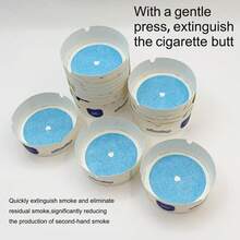 25个一次性泡沫烟灰缸，内含沙子防止烟灰飞溅，加厚加硬，适用于家庭和办公室。 - 彩色 - 查看 4