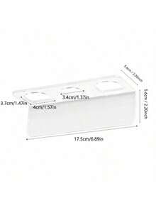 1pc No-Drill Bathroom Storage Shelf - Wall-Mounted Comb Holder With Anti-Slip Grid, Multifunctional For Toothbrush/Razor/Hair Clips, Winter Bathroom Essential & Christmas Stocking Stuffer - Multicolor - View 7