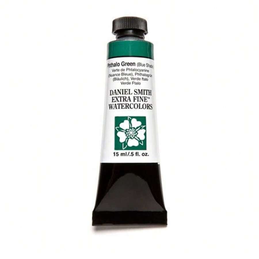 Daniel Smith Extra Fine Watercolor 15ml Paint Tube, PhtHA 11LO Green Blue Shade (284600078), 0.5 Fl Oz (Pack Of 1),PhtHA 11LOGreenBlueShade - 酞菁綠藍調 - 查看 1