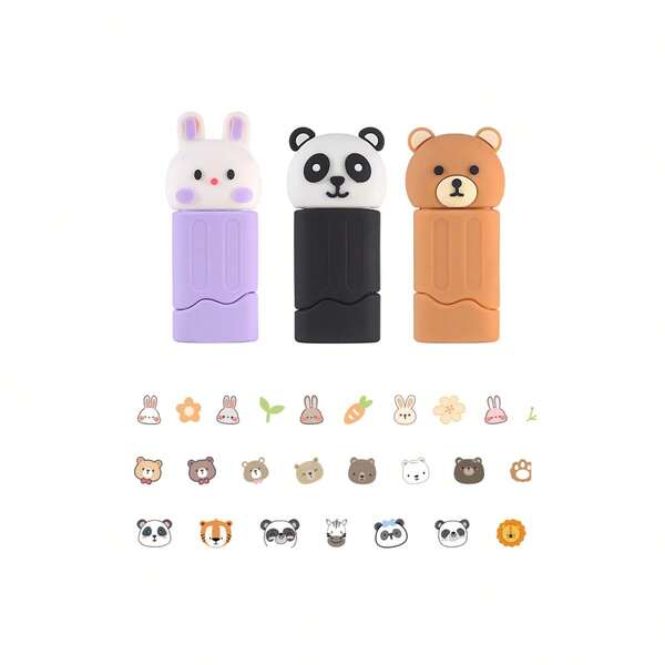 1pc Cute Animal Series Decorative Roller Tape, Colorful Adhesive Tape, Ideal Gift For Friends Scrapbooking At Christmas