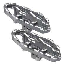 Premium Wide Motorcycle Footpegs - Compatible With  NC750, NC750X, NC750S (2014-2020) And CB500X (2015-2016) | Lightweight Titanium Construction - Silver - View 4
