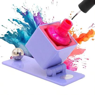 GSYY Nail Polish Holder - Anti-Ill Nail Polish Organizer Case-Nail Care Duc With Rubber Pad Grpy Bott And Wide Stable Base-Nail Polish Holder And Organizer For Mani/Pedi Nail Art Tools Purple