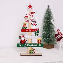 1 套 - 创意空心圣诞树饰品、DIY 组装木制饰品、桌面装饰、圣诞派对氛围装饰用品