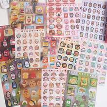 50款可爱面包小偷主题螺旋贴纸书，日式甜点贴纸，韩式精美设计日记本，DIY装饰手机贴纸，笔记本贴纸，贴纸书，金属质感手机贴纸，圣诞节和派对礼物的完美之选。剪贴簿用品，趣味贴纸，笔记本电脑贴纸，Kindle贴纸 - 彩色 - 查看 4