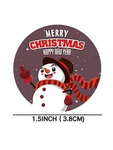 500 قطعة/لفة ملصقات هدايا عيد الميلاد، 3.8 سم * 3.8 سم، قابلة للكتابة ذاتية اللصق متعددة الأغراض لتزيين العطلات، مناسبة لتغليف هدايا العطلات، ملصقات ذاتية اللصق لأغراض عامة، أنماط متنوعة، ديكورات عيد الميلاد، ترويج عيد الميلاد، أعمال فنية عيد الميلاد. - متعدد الألوان - مشاهدة 4