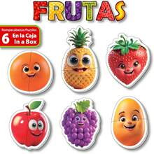 Totte 6 Rompecabezas en 1| Edad 1½ a 3 Años| Piezas Grandes, Gruesas y Durables| Diseñado para Uso Infantil| Piezas XXL (Frutas) - 1 - Ver 3