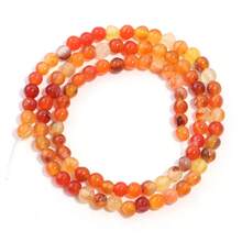 1 Hilo de Cuentas de Ágata Naranja Rayada para Hacer Joyas - Redondas, Tamaños Surtidos de 4mm a 12mm - Naranja - Ver 11
