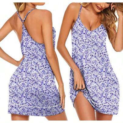 Women's Racerback Sleeveless Nightgown, Sleepwear