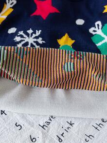 Tween Girl' Christmas Gift Pattern Knitted Sweater, Christmas Tree Design Pullover Suitable For Christmas Party, Spring, Autumn, Winter