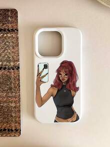 1个极简人像拼贴图案乳白色液态镜片防刮防指纹软手机壳，兼容 17/16/16Pro/16Plus/15/15ProMax/15Pro/11/12/13/14ProMax/11Pro/11ProMax/12Pro/12ProMax/13Pro/13ProMax/14Pro/14ProMax - 彩色 - 查看 3