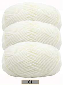 3 Rolls/150g 5-Ply Acrylic Blended Yarn, 50g Per Roll, 100% Acrylic Soft Yarn, Medium Thickness - Ideal For Handmade Knitting, Weaving, DIY Crafts, Knitting And Crocheting, Soft And Versatile, Suitable For DIY Crochet And Woven Bags - Multicolor - View 20