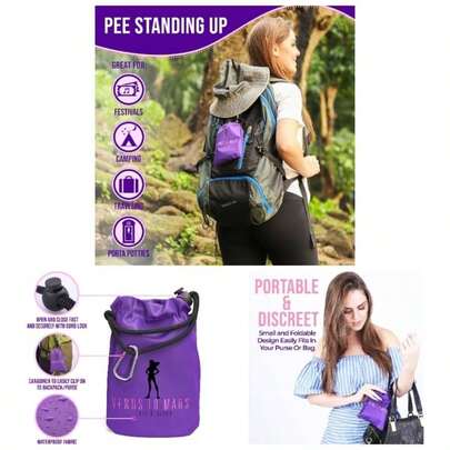 Silicone Female Urination Device U2013 Portable Female Urinal Lets You Pee Standing U2013 Reusable Womens Pee Funnel Travel, Festivals, Camping, Outdoor Activities - Carry Bag Included.