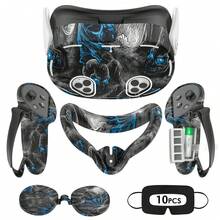 Vỏ silicon VR cho Meta/Oculus Quest 3S, Phụ kiện nâng cấp thiết kế Oculus Quest 3S, Mặt nạ, Tay cầm điều khiển, Vỏ bảo vệ, Vỏ bảo vệ ống kính, Mặt nạ che mắt dùng một lần, Phụ kiện VR Quest 3S (Không bao gồm tai nghe và bộ điều khiển VR), Quà tặng cho Halloween, Lễ Tạ ơn, Giáng sinh - Nhiều màu - Xem 13