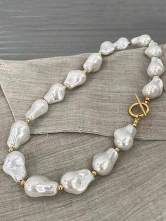 1 pieza Collar de perlas único y de moda para mujeres