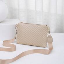 Bolso cruzado de mujer con relieve ondulado de nueva moda, bolso de hombro versátil y dulce, bolso de sobre - Albaricoque - Ver 4