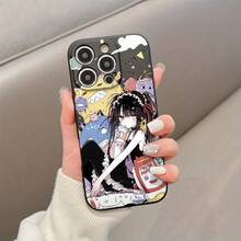 Funda de teléfono de niña de dibujos animados para iPhone 16, cubierta de teléfono móvil mate, carcasa gruesa y suave para 13MINI, hombres 11PRO, 15PLUS a prueba de golpes y caídas, XR única, 13PRO linda, 14 esmerilada, fundas de teléfono 16PLUS, 15 estéticas, 16PRO negras, 13PROMAX mujeres, XS azul, 14PLUS, TPU engrosado 11/14PRO/15PRO/12MINI/12PROMAX/XSMAX/15PROMAX/16PROMAX/16/11PROMAX/12PRO/13/12/14PROMAX - Negro - Ver 13