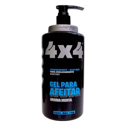 Gel para afeitar menta, brinda visibilidad al momento de rasurar ya que no genera espuma 4X4