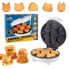 Esta gofrera eléctrica antiadherente viene en 7 adorables formas de animales, perfecta para el desayuno y las fiestas. Se calienta rápidamente, es fácil de usar y sencilla de guardar. Es el regalo perfecto para toda la familia. - Blanco - Ver 1