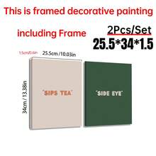 2PCS Fashion Quotes Poster With Exquisite Murals. Home Furnishing Decoration. Wall Decoration, Room Posters, Home Decoration, Room Aesthetic Decoration, Interior Decoration Products. Optional Framework - 2pcs - View 14