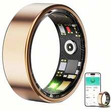 1pc Smart Ring - Health And Fitness Tracker With Calories/Heart Rate/Blood Oxygen/Blood Pressure/Sleep Monitoring, IP68 Waterproof Pedometer For Exercise,Distance & Calorie Monitor, Magnetic Charging(15/20mAh Rechargeable Battery)-Christmas Birthday,New Year, Halloween Gift - Rose Gold - View 3