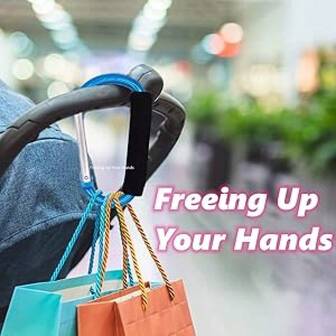 Hooks, 2 Pack 5.4"  Steel Large Carabiner -  Organizer Hook Clips For Hanging Diaper Bags