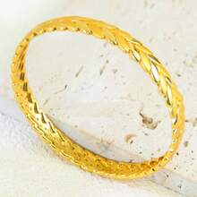 21k Gold Plated Asymmetrical Bracelet, Luxury Arabic Style Charm Bracelet For Women, Elegant Jewelry For Saudi, Dubai Bride Wedding Party