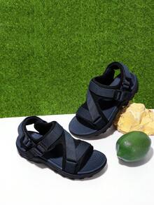 Kids' Spring/Summer Breathable Sports Sandals, Lightweight, Soft & Comfortable, Non-Slip Sole Design, Dual Strap Easy On/Off, Suitable For Daily Wear, Outdoor, Beach - Multicolor - View 3